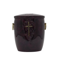 Urna kompozit hasadék bordó keresztes