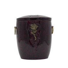 Urna kompozit hasadék bordó rózsás