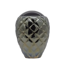 Exkluzív modern ezüst toboz üvegopál urna