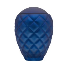 Exkluzív modern matt kék toboz üvegopál urna