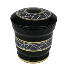 Üvegopál urna polgári fekete színben